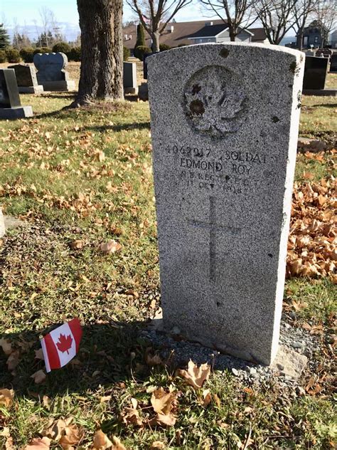 Edmond Roy The Canadian Virtual War Memorial Veterans Affairs Canada