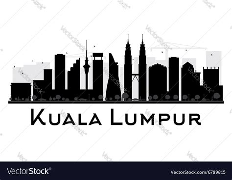 Find the perfect kuala lumpur stock illustrations from getty images. Kuala Lumpur silhouette Royalty Free Vector Image