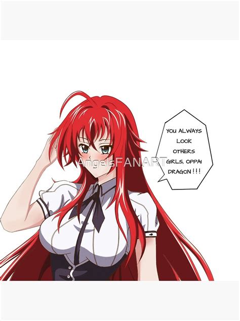 Rías Gremory Fanart From High School Dxd Pin By Angelsfanart Redbubble