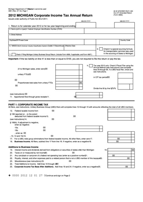 Why didn't i receive the full claim amounts? Form 4891 - Michigan Corporate Income Tax Annual Return ...