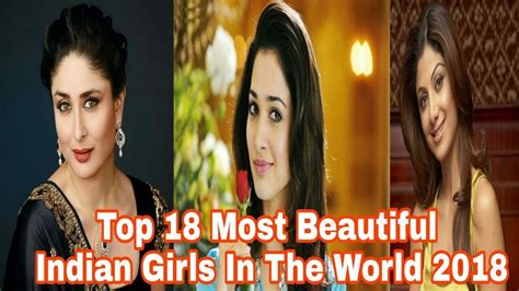 Top 18 Most Beautiful Indian Girls In The World 2018 Most Beautiful