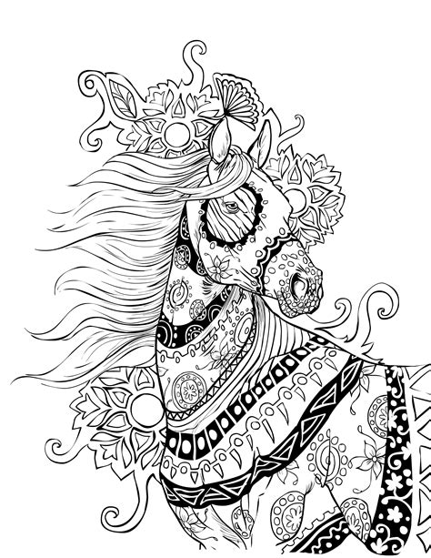 Horse Mandala Coloring Pages At Free Printable