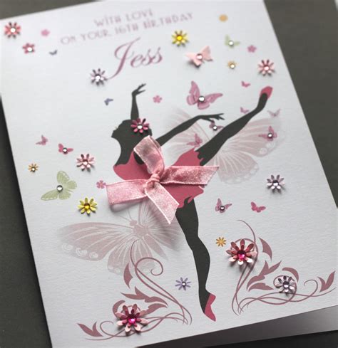 Maybe you would like to learn more about one of these? LARGE A5 Handmade Personalised BALLERINA Birthday Card ...