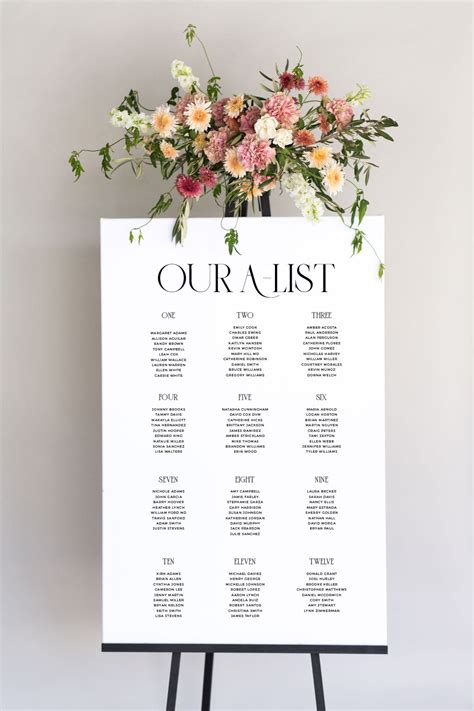 Terracotta Rust Arch Wedding Seating Chart Board Sign Personalized