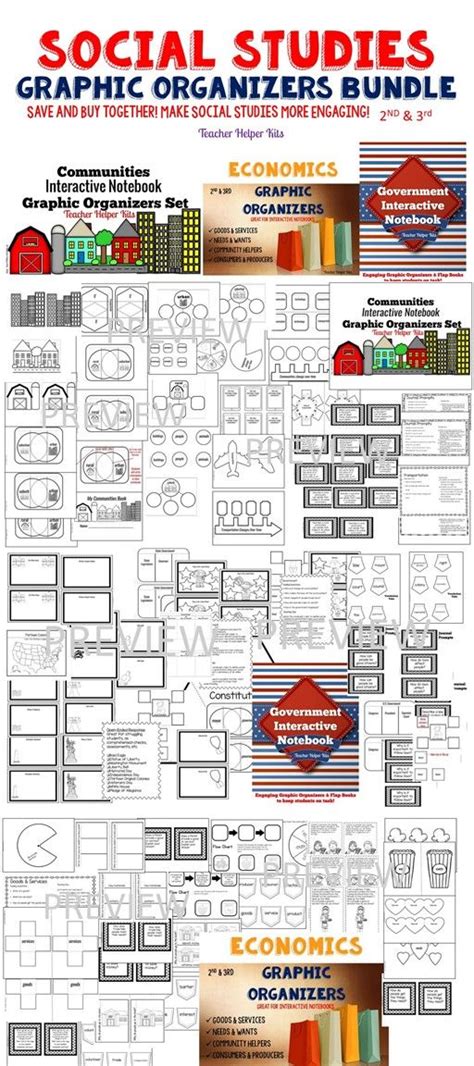 Social Studies Graphic Organizers Great For Interactive Notebooks 2nd
