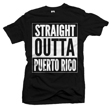 Business Shirts Mens Straight Outta Puerto Rico 5x Black Mens Tee