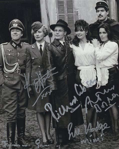 At Auction All Allo Comedy Series Photo Signed By Five Stars Of The Series Kim Hartman Helga
