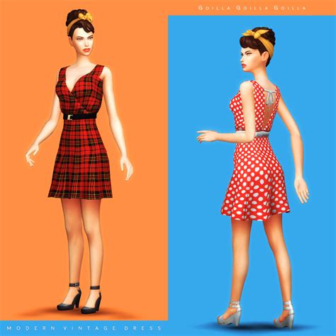 Maxis Match Collection Maxis Match Modern Vintage Dress Sims 4
