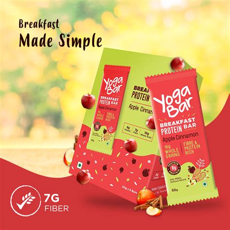 Yogabar Breakfast Protein Apricot And Fig Bars 300gm 50 G X 6 Bars