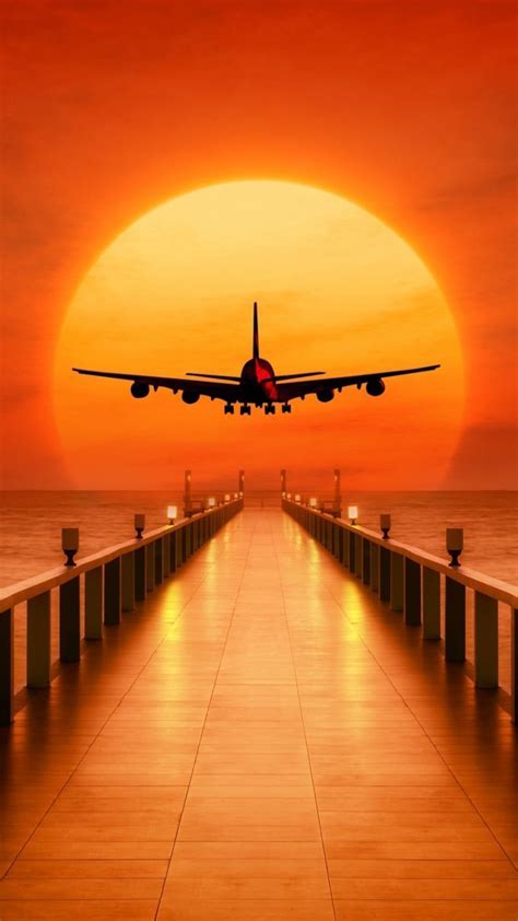 Aesthetic Plane Sunset Wallpapers Wallpaper Cave
