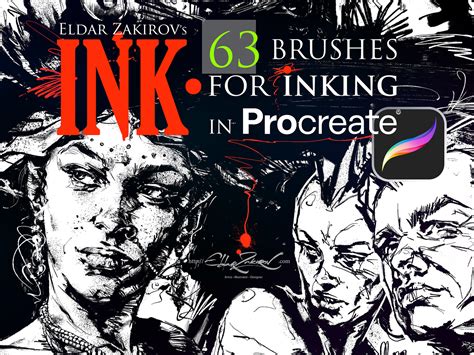 Artstation Ink For Procreate 63 Brushes For Realistic Inking Brushes