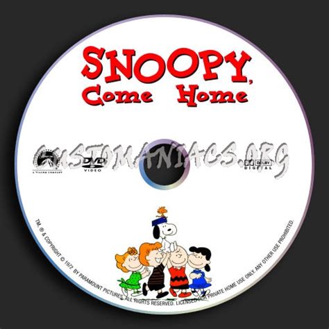 Snoopy Come Home Dvd Label Dvd Covers And Labels By Customaniacs Id