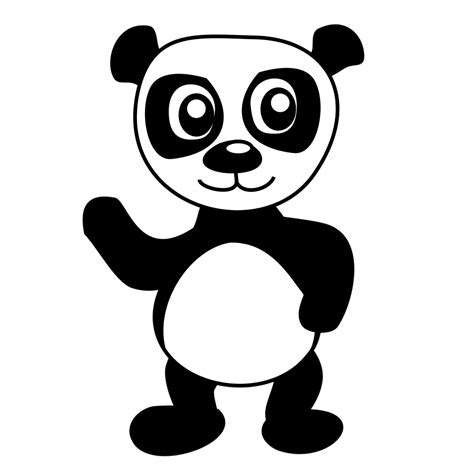 Panda Free Stock Photo Illustration Of A Cartoon Panda Bear 14952