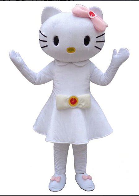 Hello Kitty Mascot Character Costume White Adult Halloween