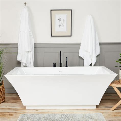Vintage Tub And Bath Asher 67 Inch Acrylic Double Ended Freestanding Tub