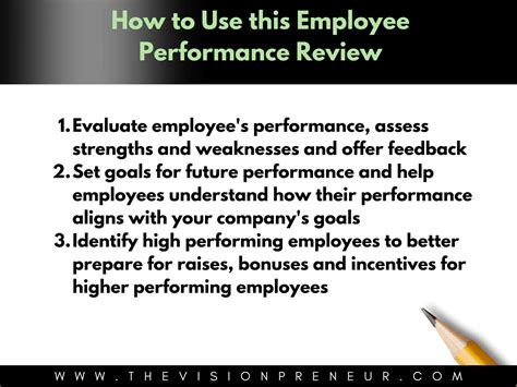 Employee Performance Review Template HR Performance Review Employee Evaluation Small Business