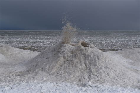 Frigid Weather Brings Ice Volcanoes To The Great Lakes The Washington