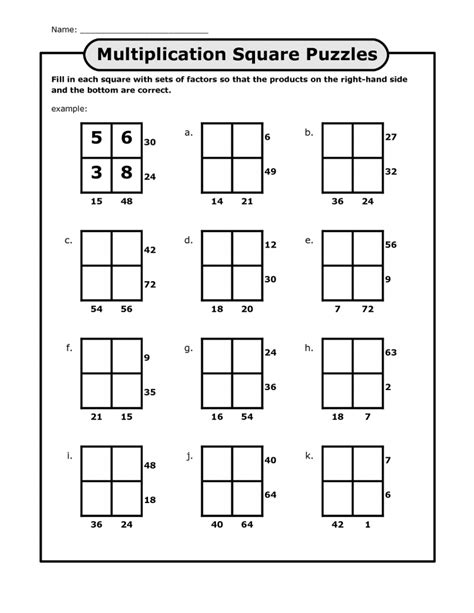 Math Puzzle Worksheets Pdf