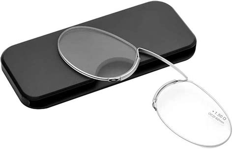 Reading Glasses Portable Armless Eyeglasses Pince Nez Nose Resting Pinching Presbyopic Glasses
