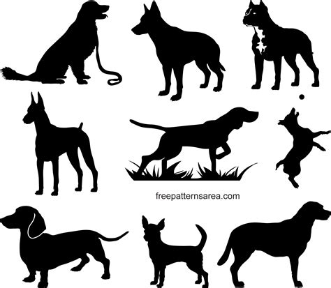 Free Dog Silhouette Vector Image Files Freepatternsarea