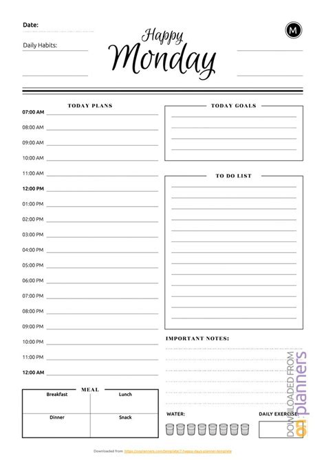This Daily Planner Is For Weekly Planning Here You Can Find Files For