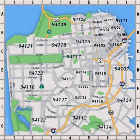 Map Of San Francisco Zip Codes Map 2023