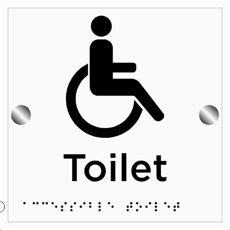 Accessible Toilet Sign Braille Signs