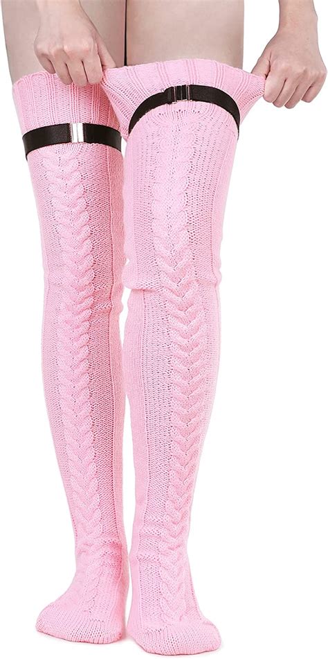 Women Thigh High Socks Cable Knit Boot Socks Winter Long Stockings Warm Over The 726085019729 Ebay