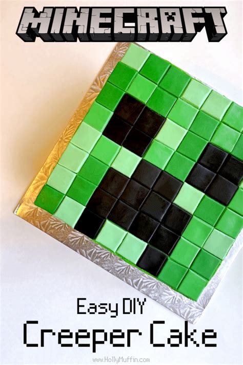 How To Make An Easy Minecraft Creeper Cake Holly Muffin