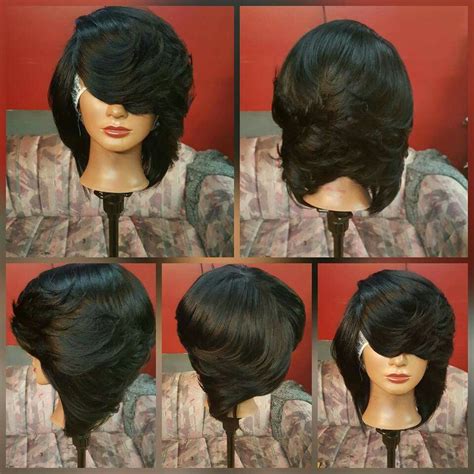 20 Quick Weave Feathered Bob Fashion Style