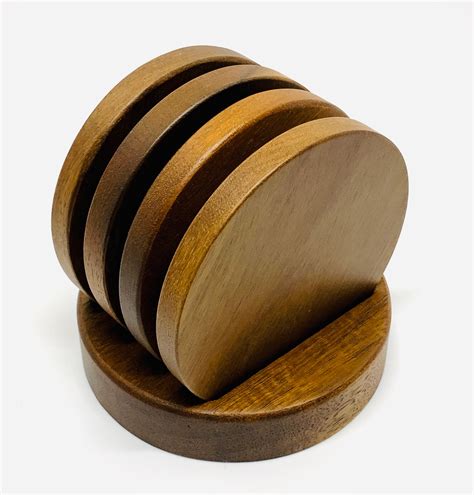 Acacia Woodcoasters Round Base Topnest Designs Wholesale