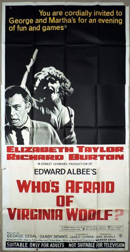 Who S Afraid Of Virginia Wolf Original Sheet Movie Poster Elizabeth