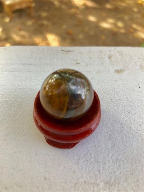 Unusual Tiger S Eye With Hematite Sphere Ball Mm W Etsy Sphere
