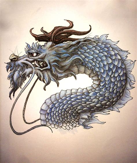 Realistic Cool Chinese Dragon Drawing