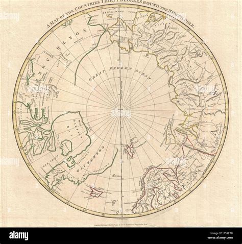 1799 Clement Cruttwell Karte Von North Pole Geographicus Nordpol