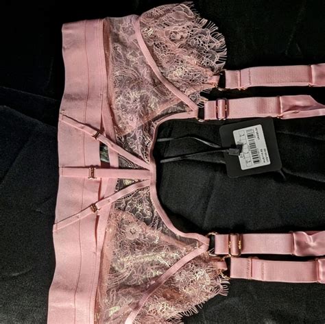 Honey Birdette Intimates And Sleepwear Honey Birdette Belinda Candy Pink Garter Belt Poshmark