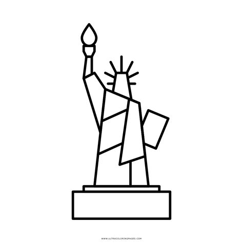 Dibujo De Estatua De La Libertad Para Colorear Dibujos Para Colorear Pdmrea