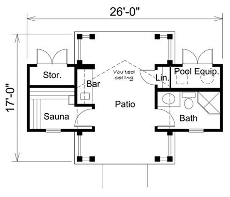 Poolhouse Plan 95941 At