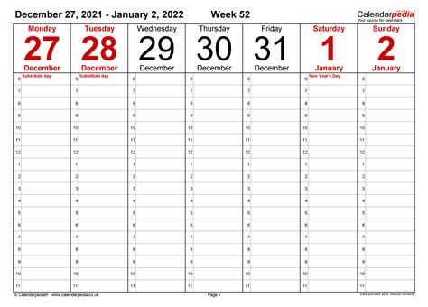 Week Numbers 2022 With Excel Word And Pdf Templates 2022 Calendar