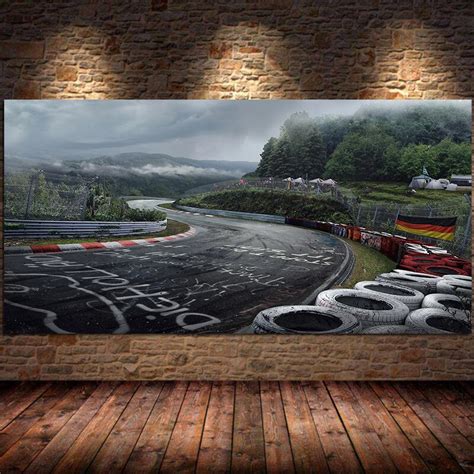 Nurburgring Rally Road Sports Car Track Canvas Painting Poster Prints