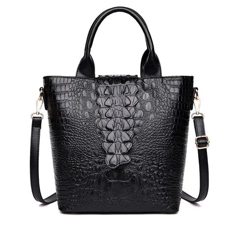 Luxury Brand Crocodile Pattern Women Handbag Designer Fashion Leather