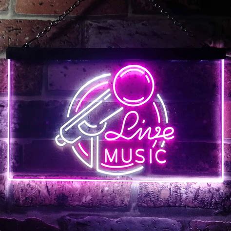 Live Music Two Colors Led Home Bar Sign Three Sizes Get It Here ️