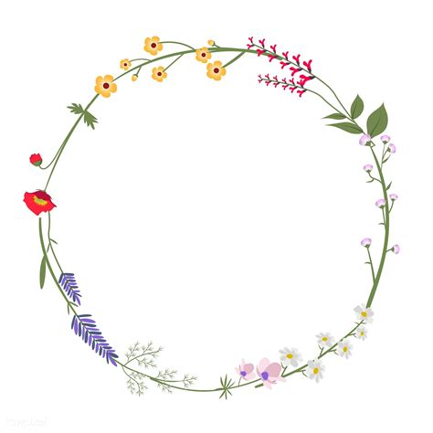 Wild Flowers Free Image By Flower Circle Flower Frame