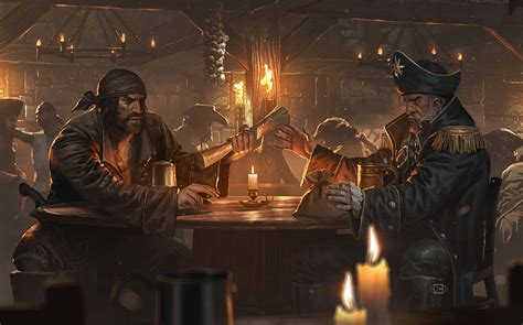 Pirate Tavern By 88grzes On Deviantart Fantasy Concept Art