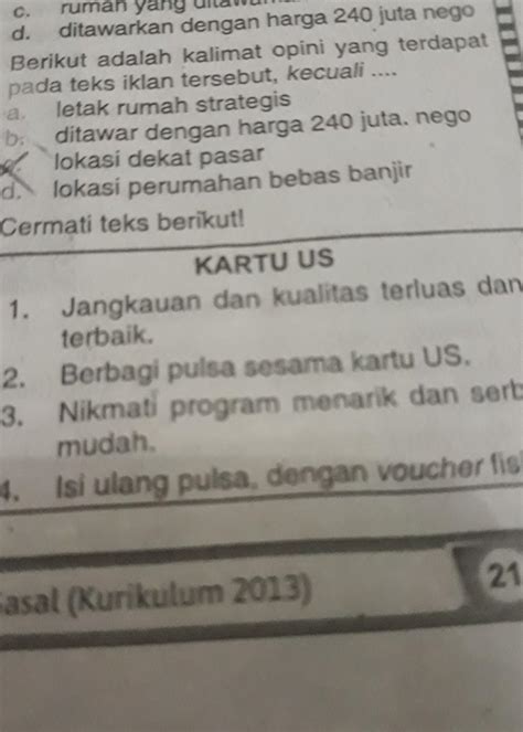 Tuliskan kalimat yang terdapat dalam iklan media cetak dan iklan elektronik tersebut. kalimat fakta dalam iklan tersebut di tandai dgn nomer ...