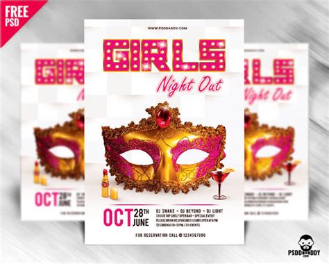 Girls Night Out Flyer Psd Template