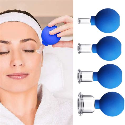 Visland Massage Cup Silicone Glass Facial Cupping Cup Therapy Cupping For Face Skin Back