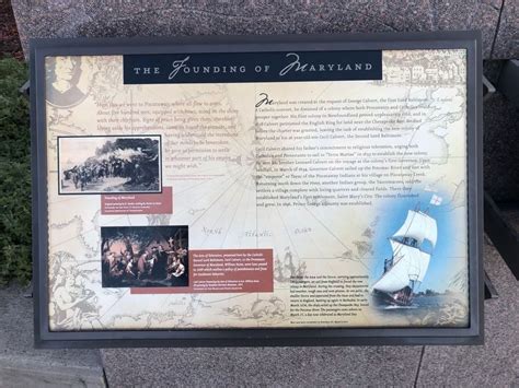 The Founding Of Maryland Historical Marker