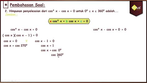 Contoh Soal Persamaan Trigonometri Dan Pembahasannya