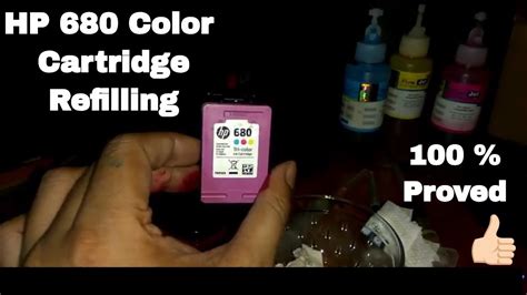 Hp 680 Colour Ink Cartridge Refill